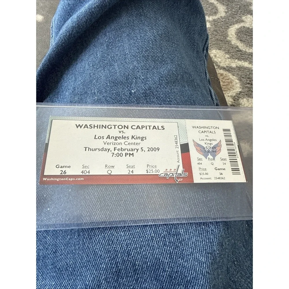 ALEX OVECHKIN Milestone‎ GOAL #200 FULL TICKET CAPITALS vs Kings 2/5/2009 Rare